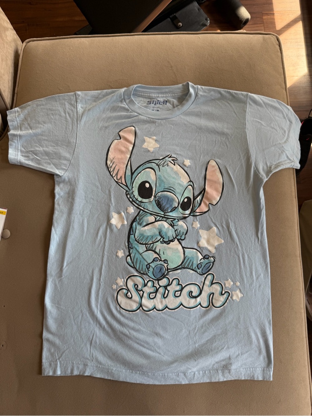 Disney Light Blue Stitch Cartoon Tee